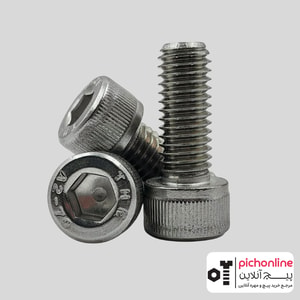 پیچ آلن باسر استیل 304 تمام رزوه  | DIN 912