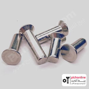 پرچ چکشی سرتخت استیل 304 DIN 661