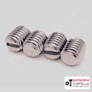 پیچ مغزی دوسو استیل 304 نوک صاف - DIN 551